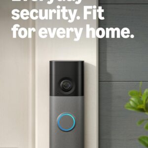 Ring Battery Doorbell 2K, Newest Model, Speckled Gray