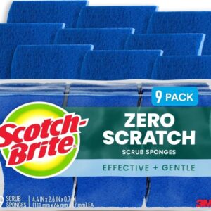 Scotch-Brite Zero Scratch Scrub Sponges, 9 Pack