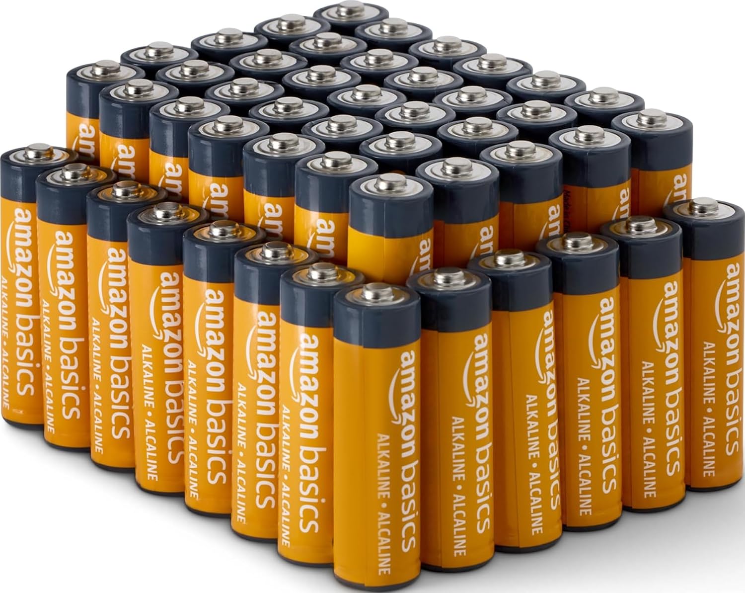 Amazon Basics AA Alkaline Batteries, 48 Pack