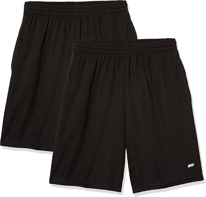 Amazon Essentials Men’s Athletic Basketball Shorts, 2-Pack
