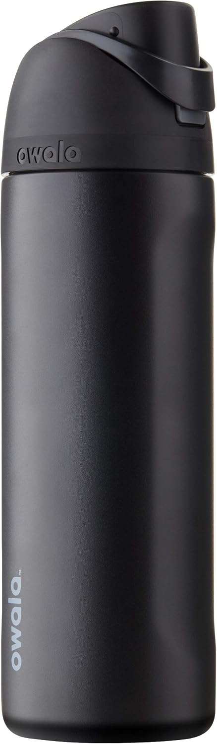 Owala FreeSip Water Bottle, 24 oz, Very, Very Dark
