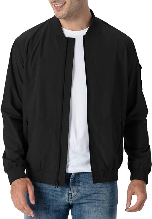 Rdruko Men’s Lightweight Bomber Jacket