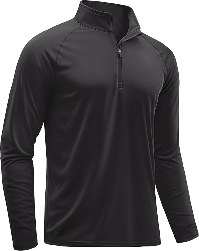 TACVASEN Men’s Long Sleeve Quarter-Zip Athletic Shirt