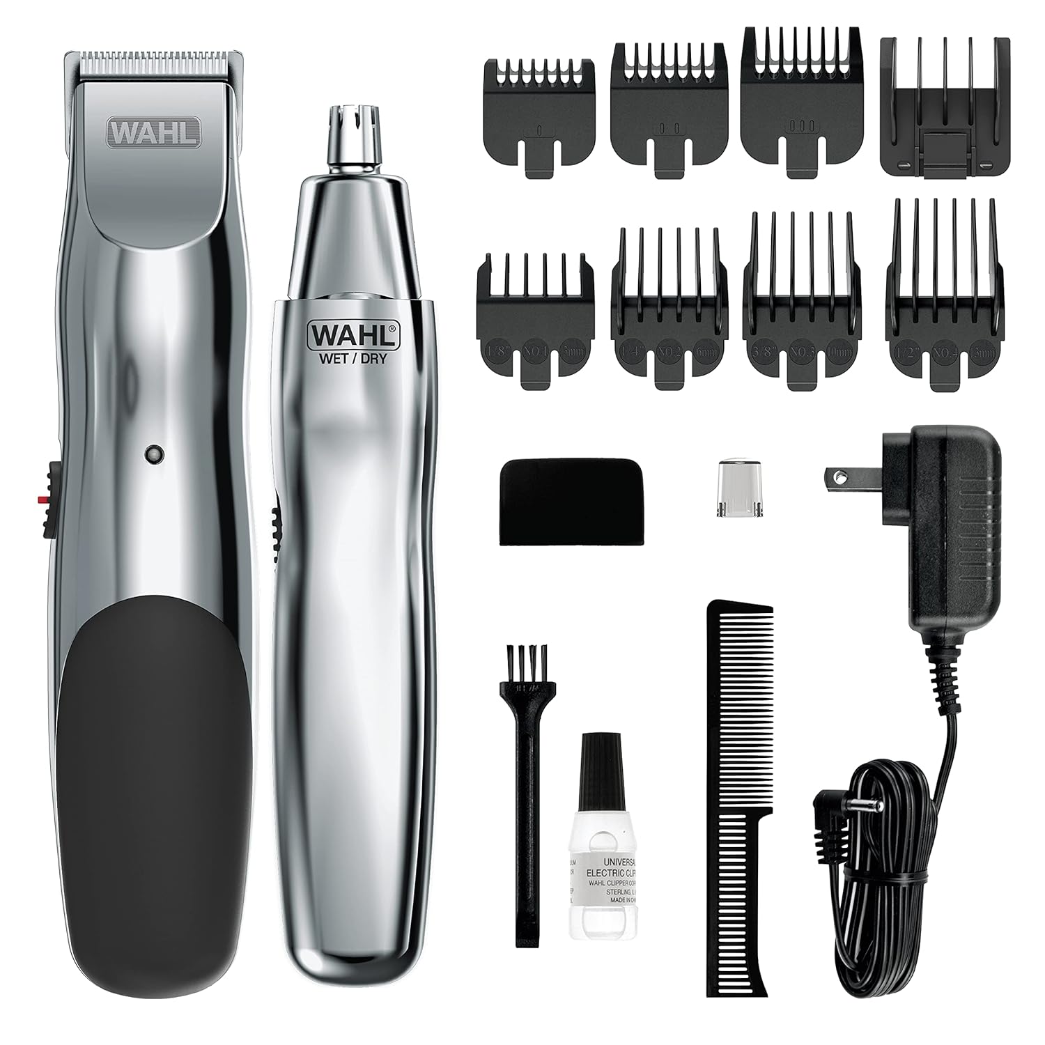 Wahl Groomsman Rechargeable Beard Trimmer Kit & Bonus Nose Trimmer